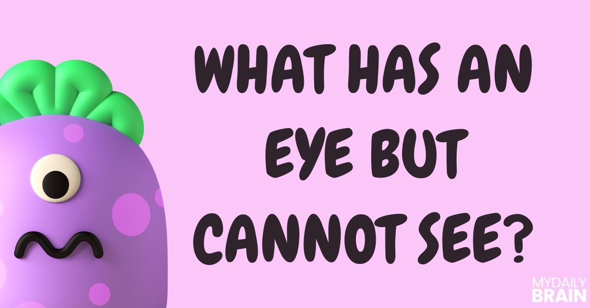 Solve This Classic Riddle What Has An Eye But Cannot See